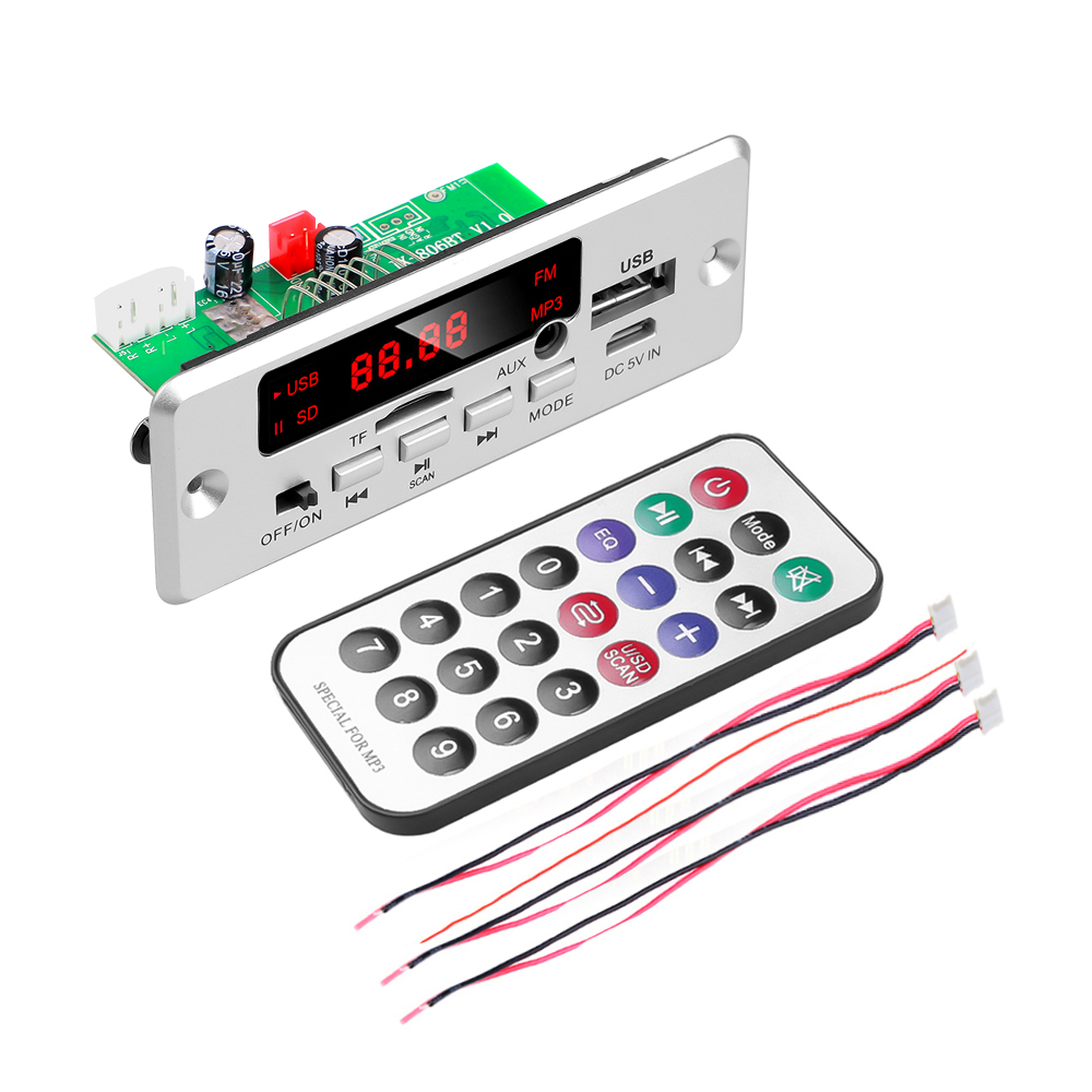 Bo Mạch Giải Mã Bluetooth 5.0 Không Dây Máy Nghe Nhạc MP3 Âm Thanh 12V Bộ Khuếch Đại 50W Xe Hơi FM USB TF Radio AUX Có Điều Khiển Từ Xa