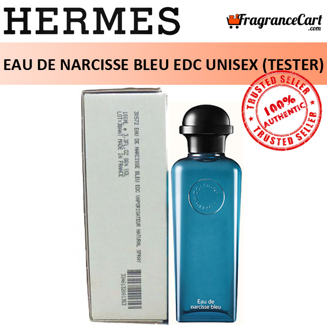 Hermes Eau de Narcisse Bleu EDC for Unisex (100ml Tester) Eau de Cologne  Men Women Blue [Brand New 100% Authentic Perfume/Fragrance]