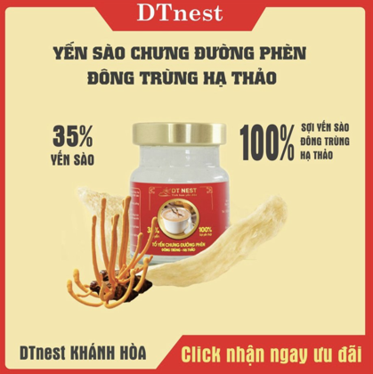 [Combo 12 hủ] Tổ yến chưng đông trùng hạ thảo (35% yến)