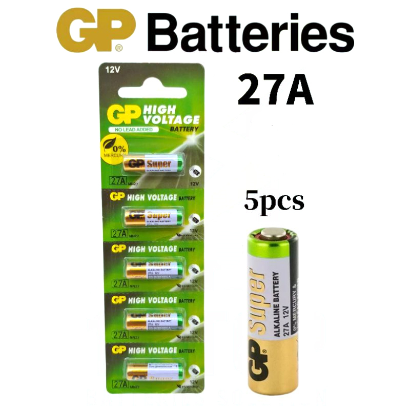 [5 PCS] GP Super 23A 27A 12V High Voltage Alkaline Battery Batteries
