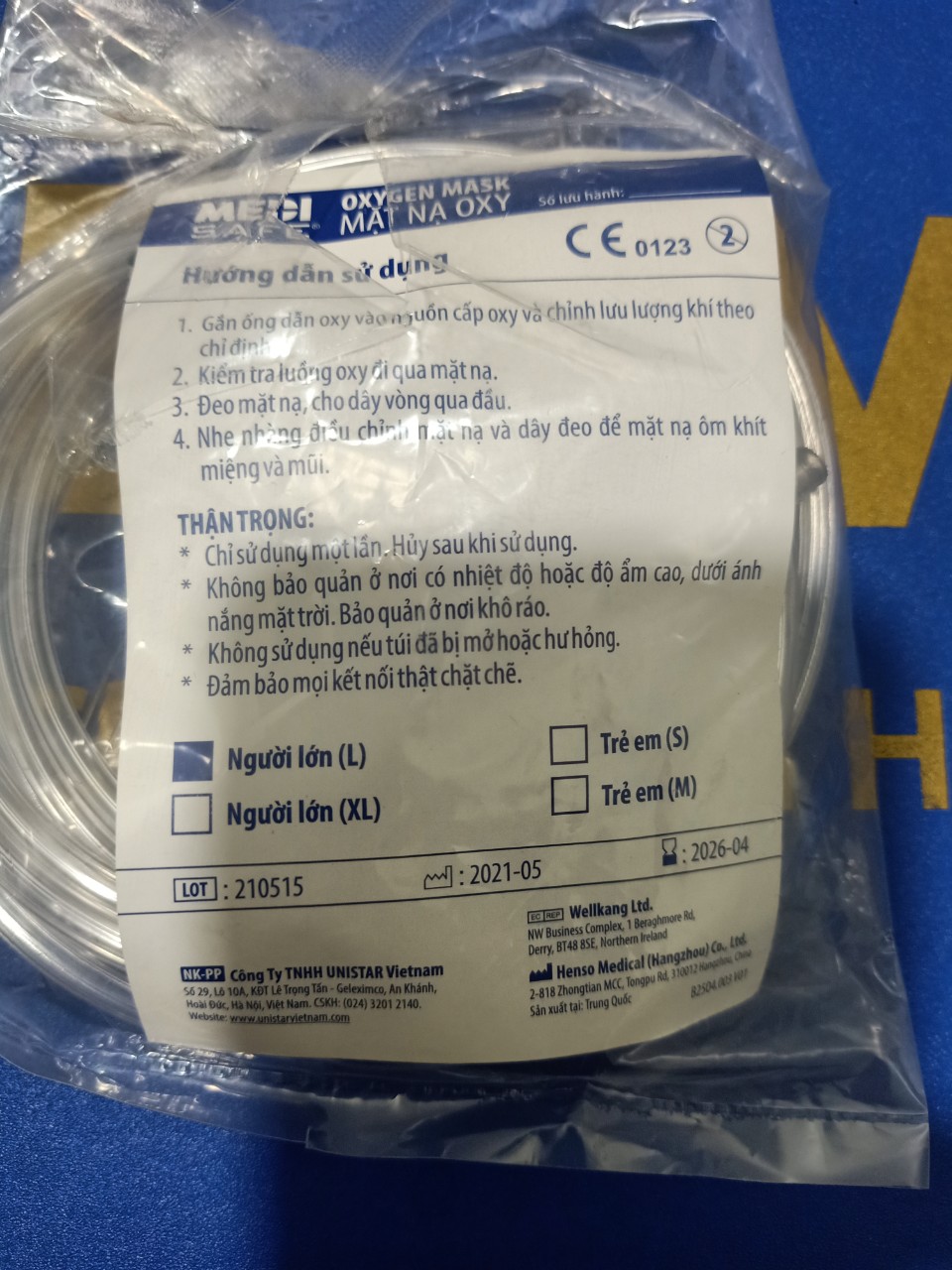 Mặt nạ thở oxy Medisafe - Mask oxy - TBYT Medstore