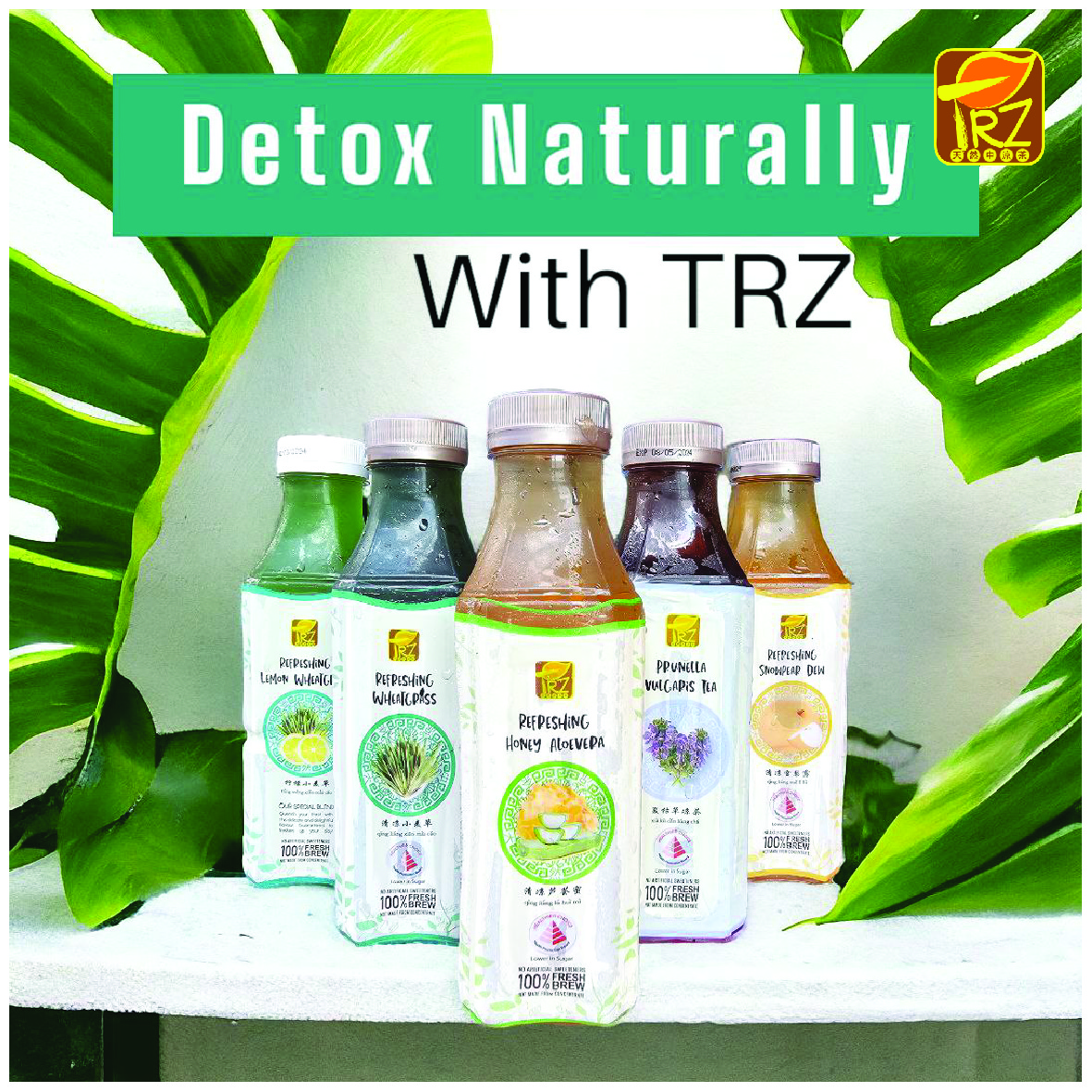 TRZ Cooling Tea - Detox Naturally Like Daphne 10 bottles of