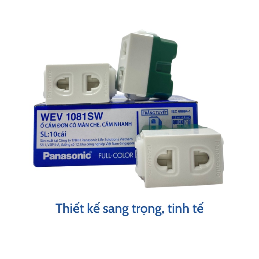 Ổ Cắm Đơn Có Màn Che 16A - WIDE Panasonic (WEV1081SW)