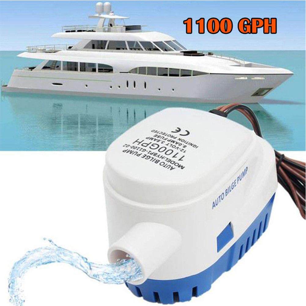 Automatic DC 12V 1100GPH Bilge Pump Submersible Boat Water Pump