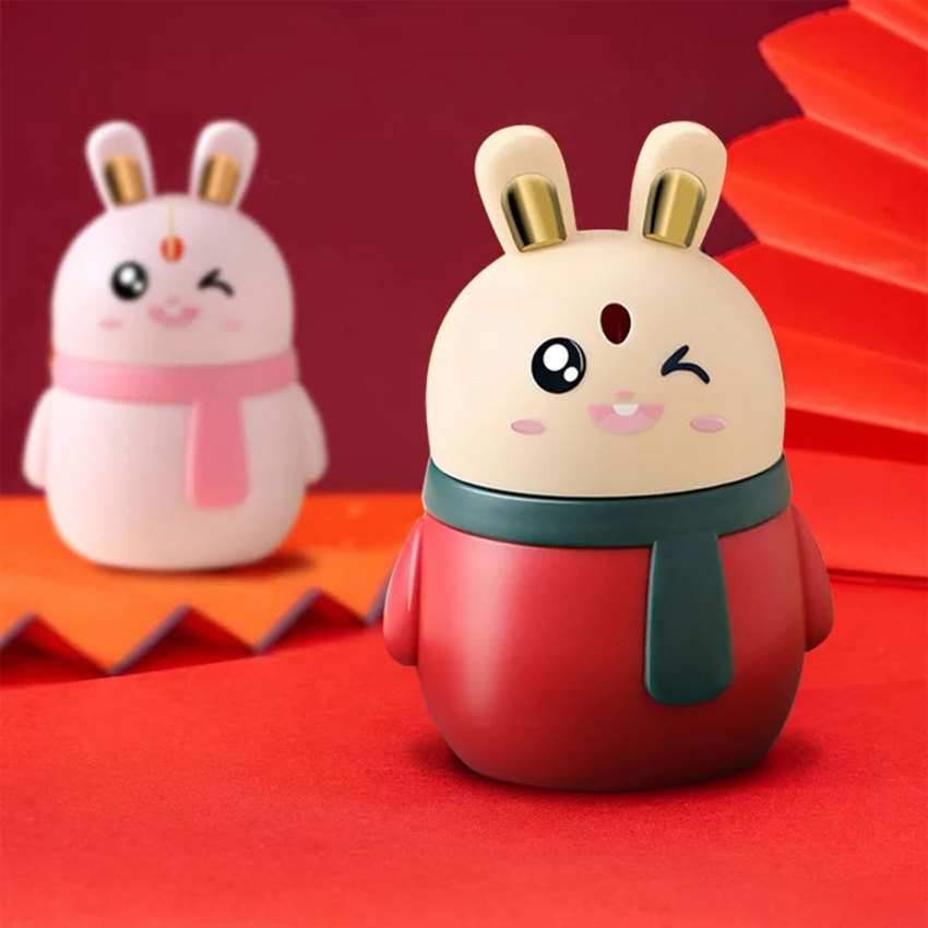 Cute Rabbit Toothpick Box Toothpick Dispenser Ceative Push Press Type Toothpick Jar Holder Household Convenient Gift Home Gadget