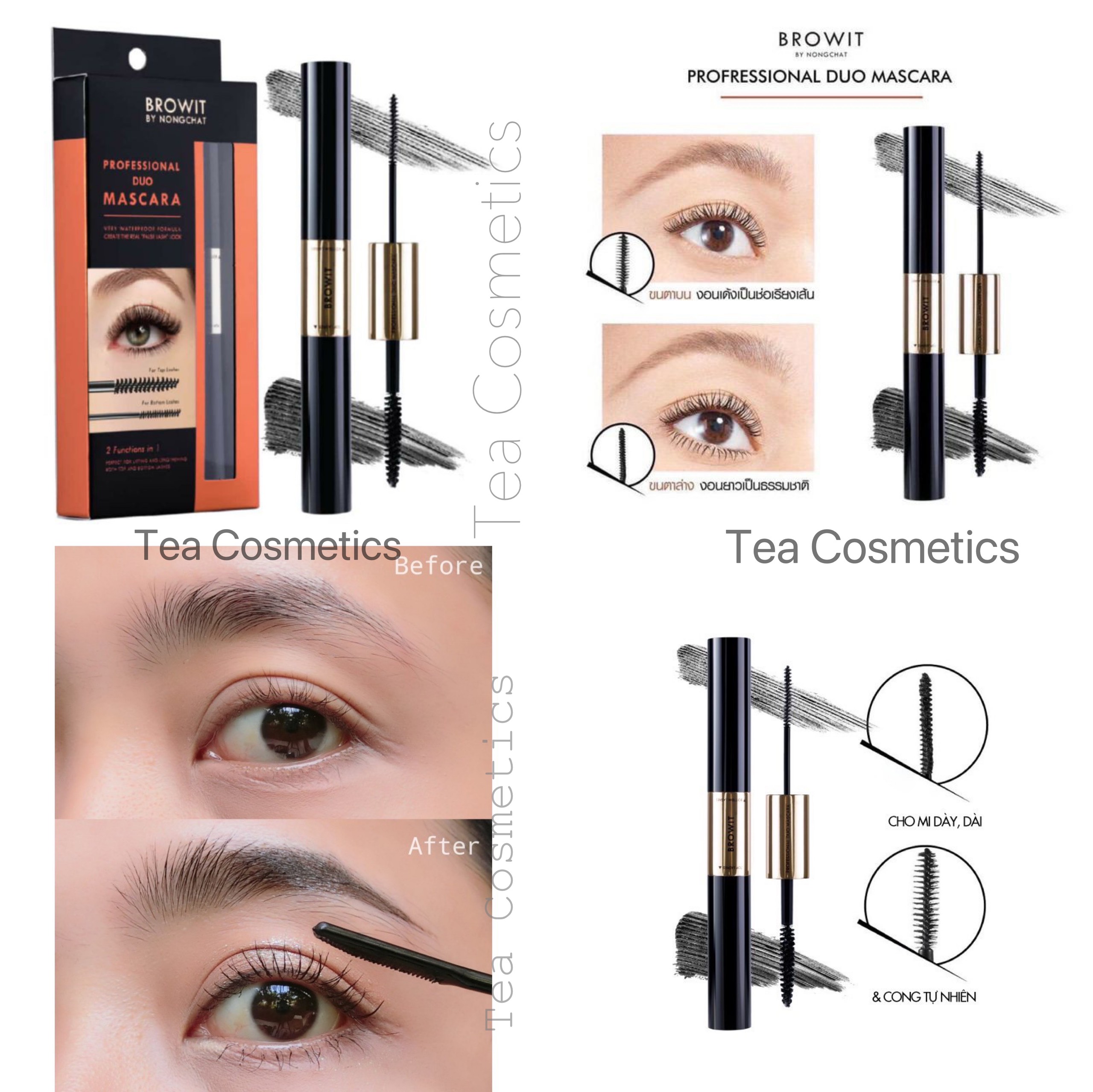 Mascara 2 Đầu Browit By NongChat Professional Duo Mascara
