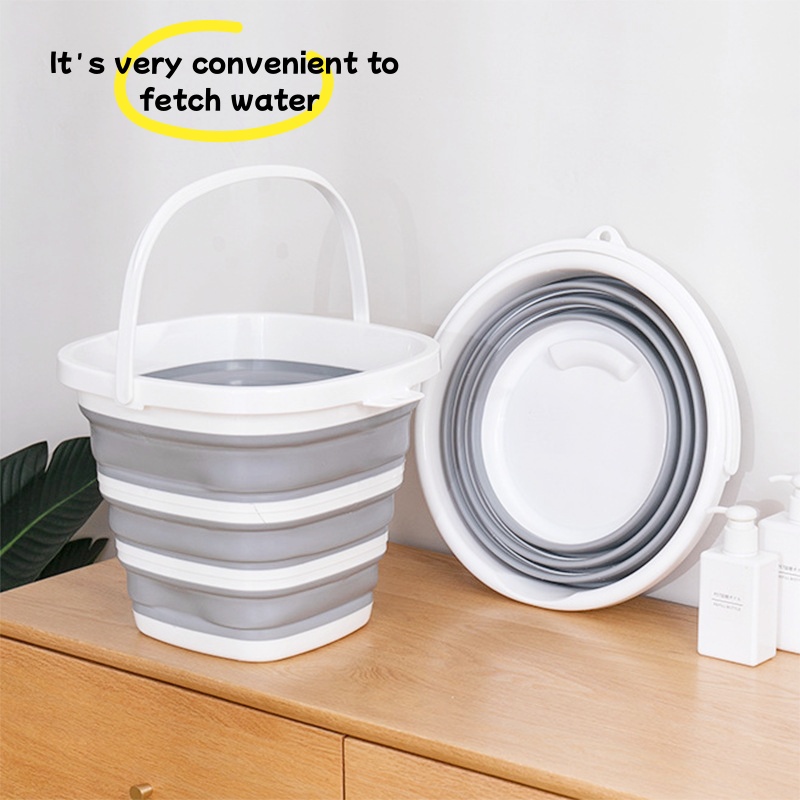 Portable Storage Bucket 10L Collapsible Bucket Portable Outdoor Travel ...