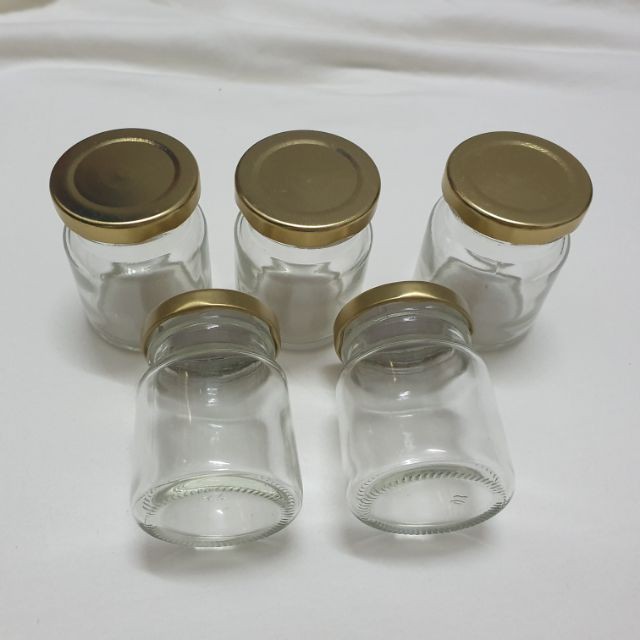 COMBO 20 Lọ thủy tinh 75ML Nắp thiếc ĐEN ,VÀNG