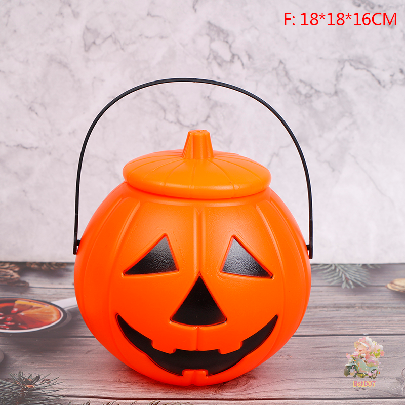 🔨bstd07 halloween đảng đạo cụ nhựa bí ngô xô trang trí halloween trang trí