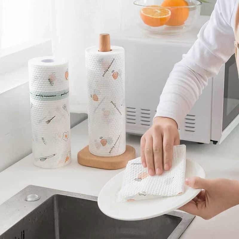 Cuộn 50 tờ giấy lau bếp hoa văn