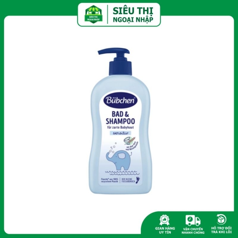 [Chính hãng Đức] Sữa tắm gội Bubchen Bad and Shampoo 400ml cho da nhạy cảm, cho bé