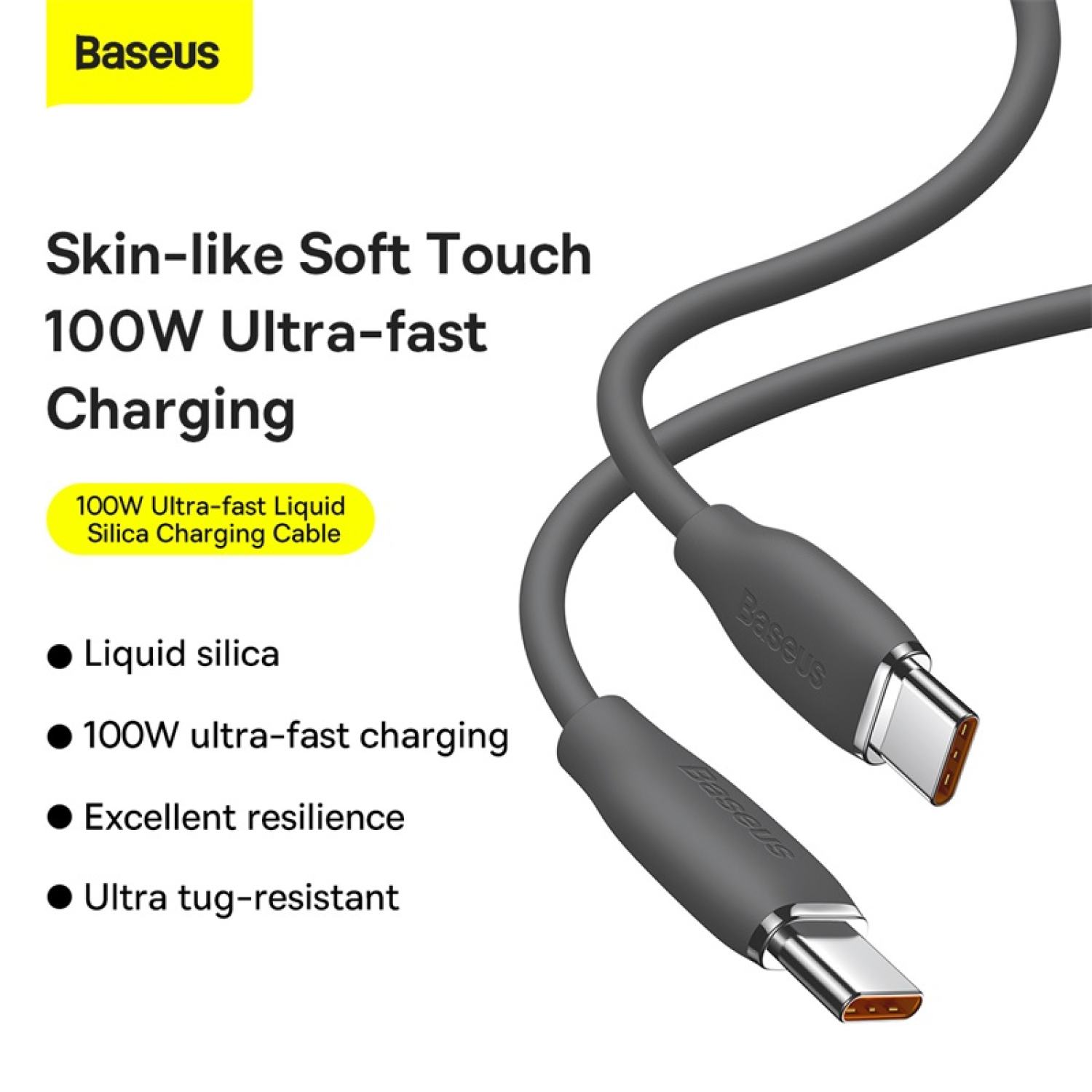 Cáp Sạc Nhanh Type-C to Type-C 100W Baseus Jelly Liquid Silica ɡel Fast Charging Data Cable