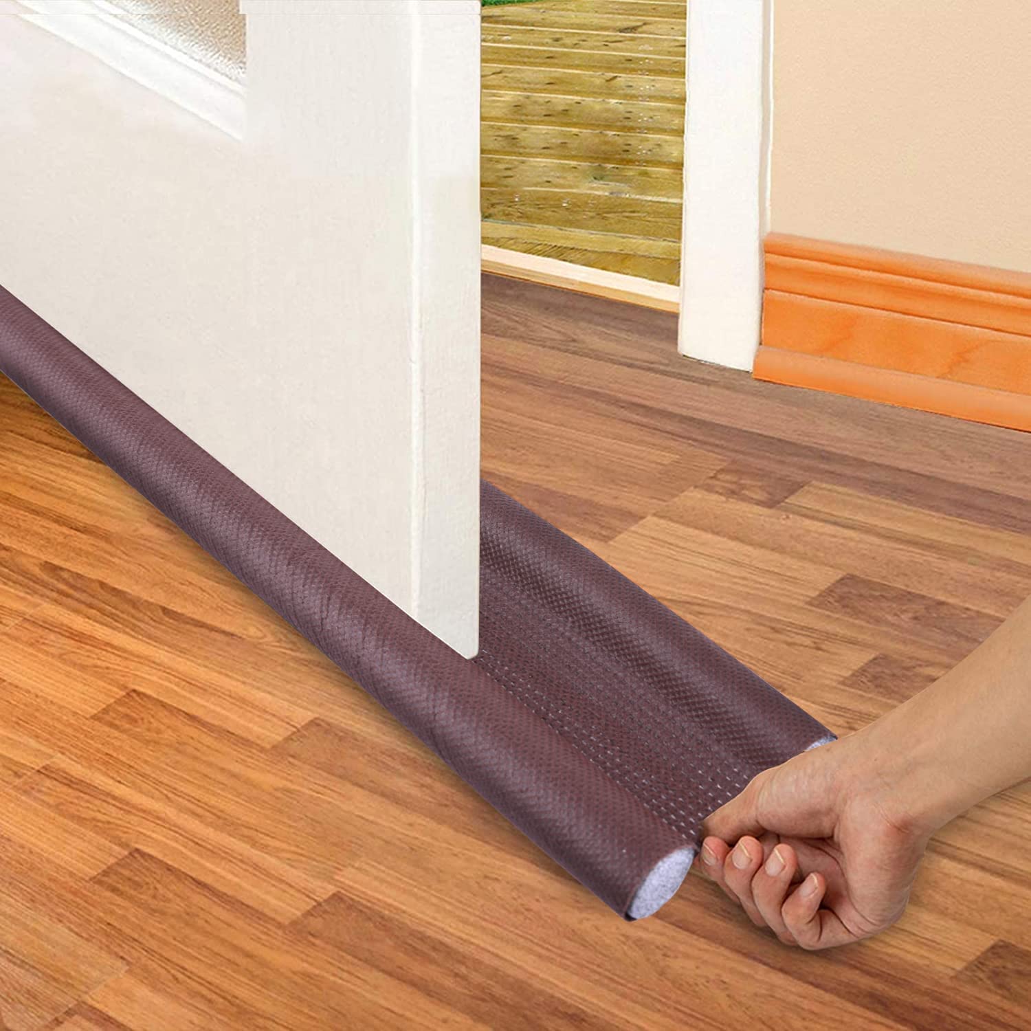 Twin Door Draft Dodger Guard Stopper Protector Under Door Clean Strip Prevent Insect & Dust Blocker. 