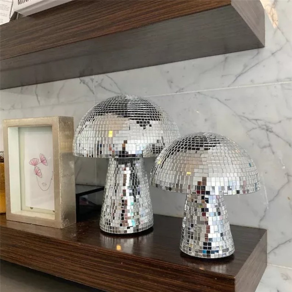 Disco Mushrooms Bedroom Decoration Disco Ball Mushroom Wedding Decoration Party Decor Luxury Home Decor Mushroom Decor