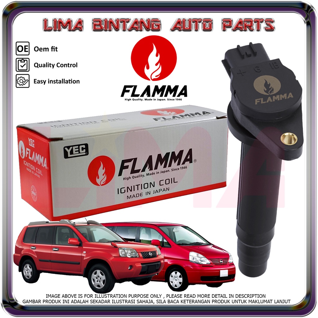 Nissan XTrail T30 , Serena C24 Ignition Coils , Plug Coil YEC Flamma
