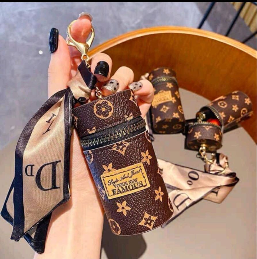 TÚI L.V MINI MÓC KHOÁ KÈM KHĂN,💖FREESHIP💖,size 10 cm CI