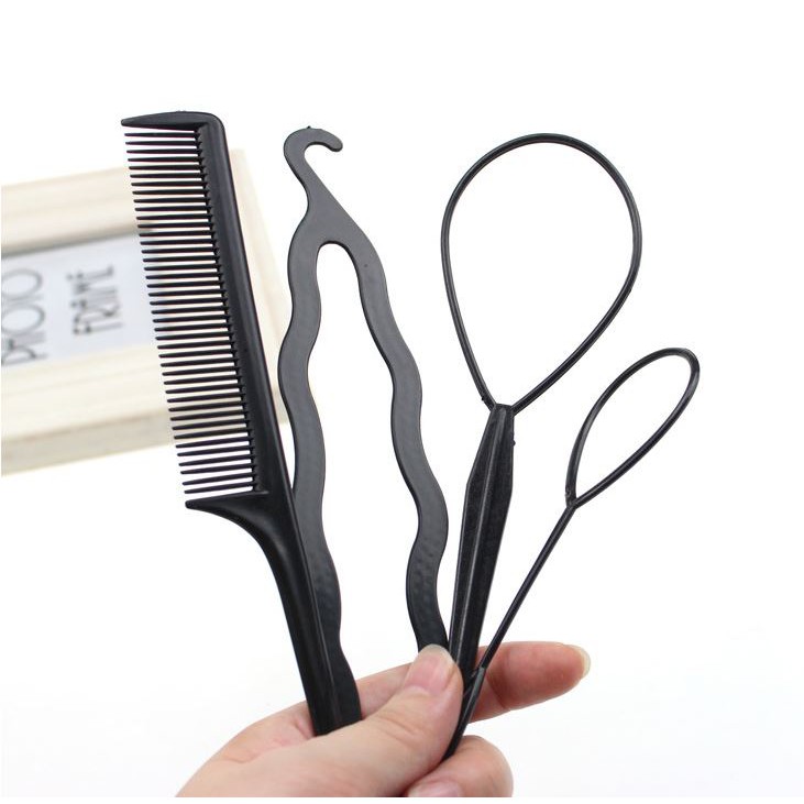 Bộ 4 Món Dụng Cụ Tạo Kiểu Tóc Đa Năng
