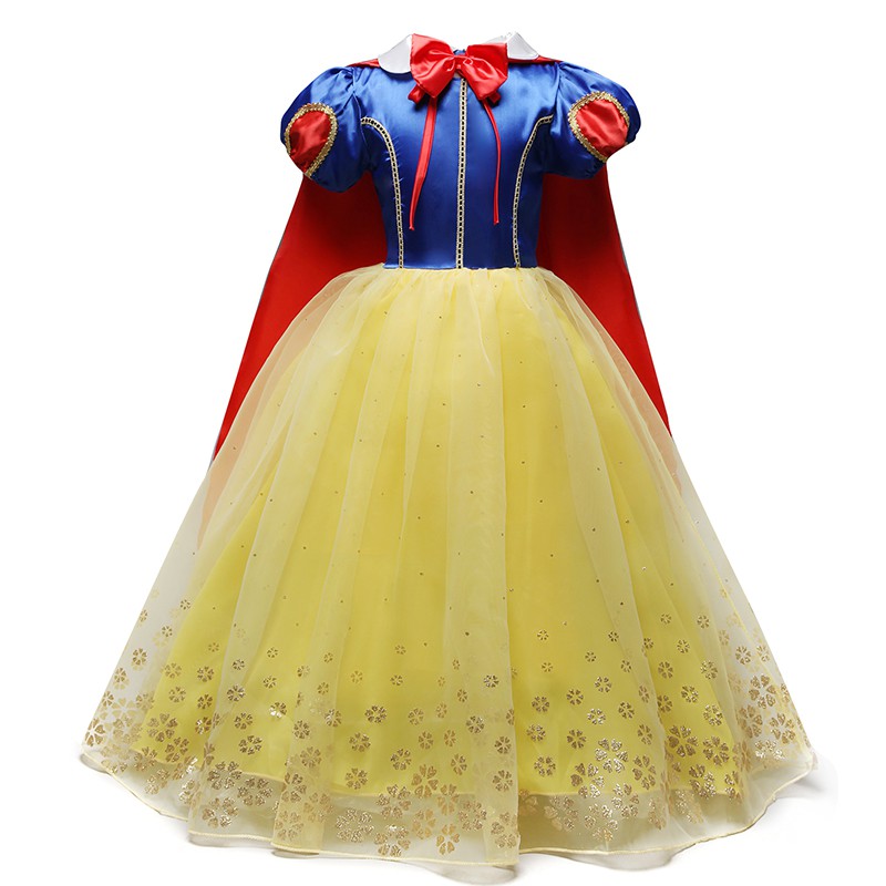 Cô gái Váy công chúa thanh lịch 4-14Y Váy công chúa bạch tuyết Cosplay Belle váy công chúa váy dạ hội