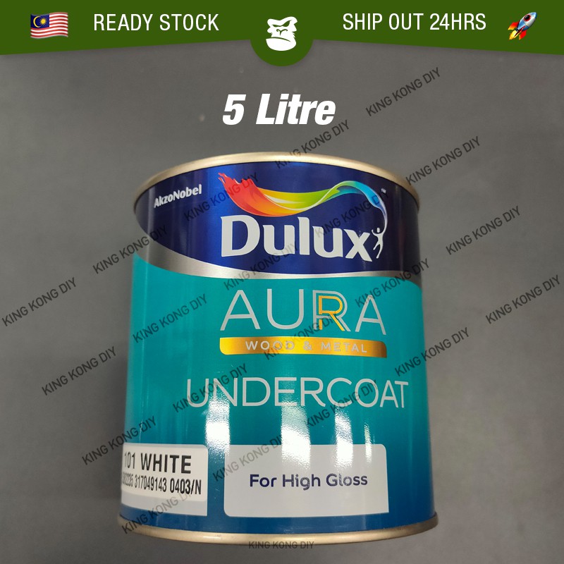 5L ICI DULUX Stellar Speed Undercoat White A545-101 Wood & Metal Paint ...