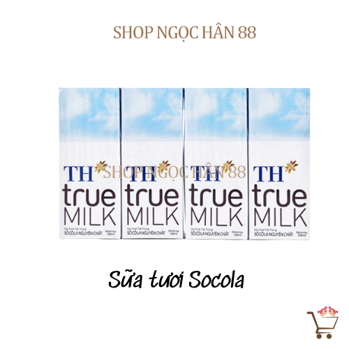 Lốc 4 hộp sữa TH true milk 180ml