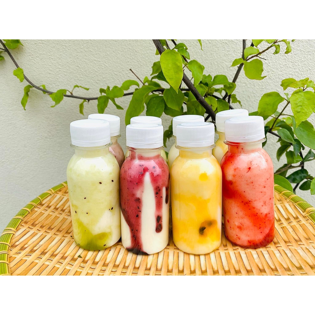 Set 10 Chai nhựa đựng trà sữa/nước ép/sữa chua trái cây