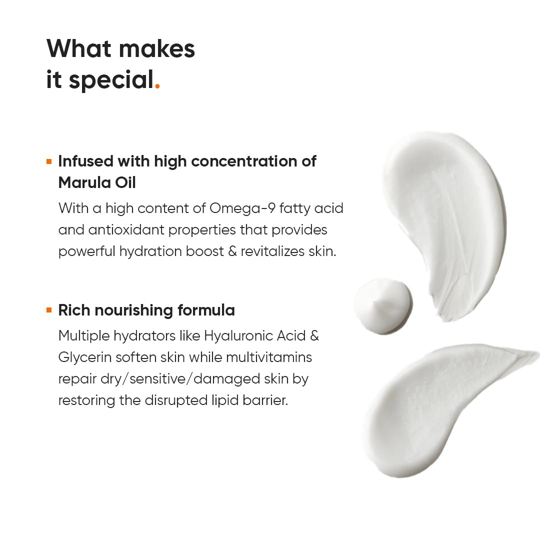 Minimalist Marula Oil 5% Face Moisturizer For Dry Skin With Hyaluronic Acid For Deep Nourishment & Hydration, For Men & Women | From Haatbazar | Haat bazar | Haatbazaar | Hatbazar. 