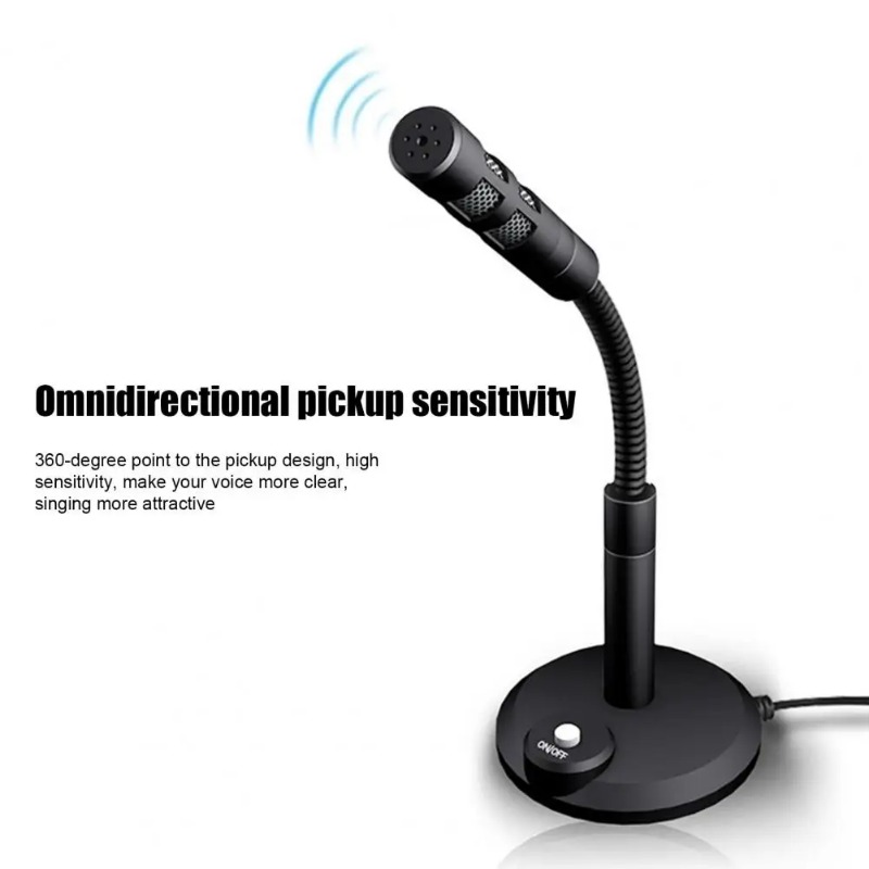 【Ready Stock+FREE Shipping+COD 】K6/K10 Useful USB/3.5mm Jack Mini Condenser Headset Microphone Professional Computer Microphone Wide Application for Meeting.