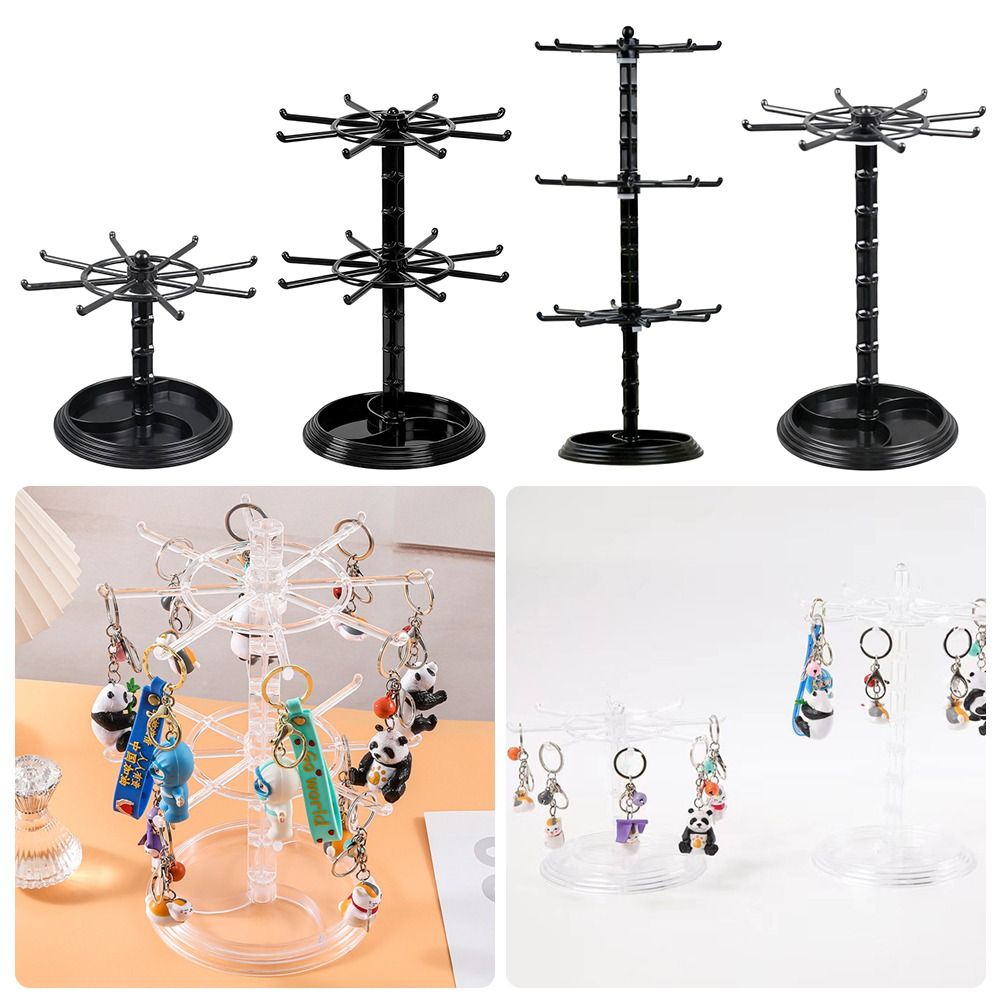 Necklaces Holder Multi-layer Keychain Hanging Rack Rotating Design ...