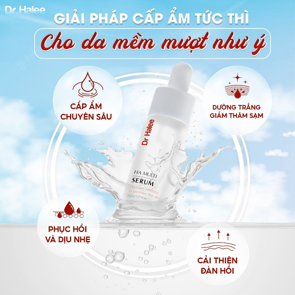Combo kem dưỡng và serum trắng da cấp ẩm Dr.Halee