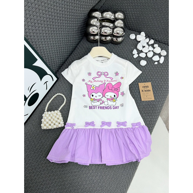 Váy đầm xoè đuôi cá Kuromi cho bé gái