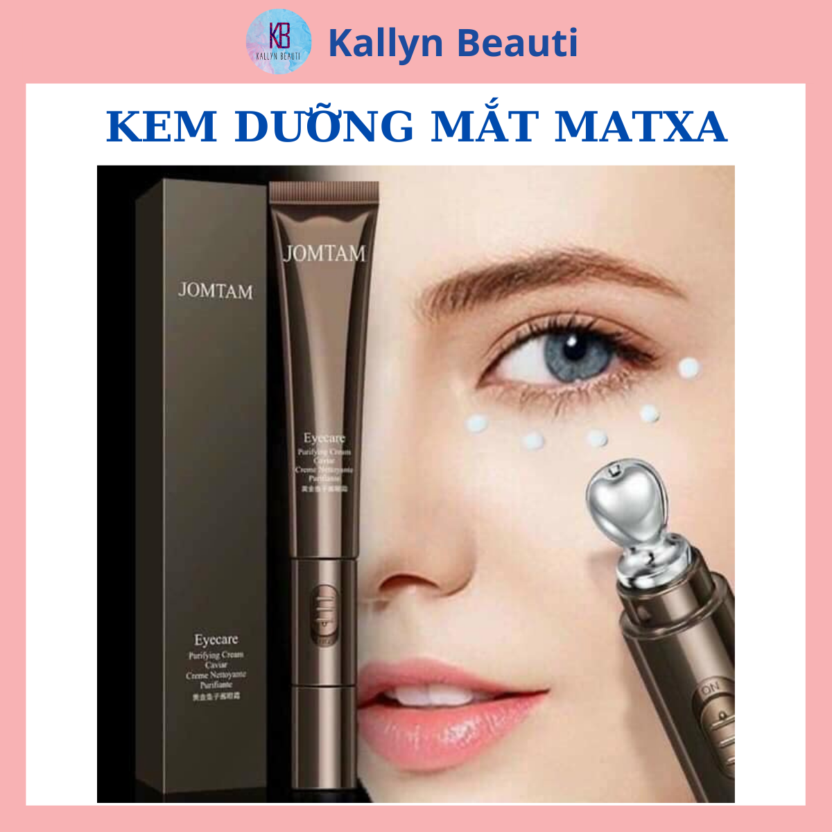 [VOUCHER + FREESHIP 50K| 25.06 29.06]  Kem Dưỡng Mắt Có Máy Massage JOMTAM Chống Lão Hóa Giảm Quầng Thâm Vùng Mắt