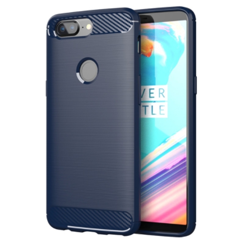 New Style Shock Absorption Phone Cover for Oneplus 5T Silicone Case For One Plus 5t 1+5T Soft TPU Carbon Fiber Cases Coque Fundas