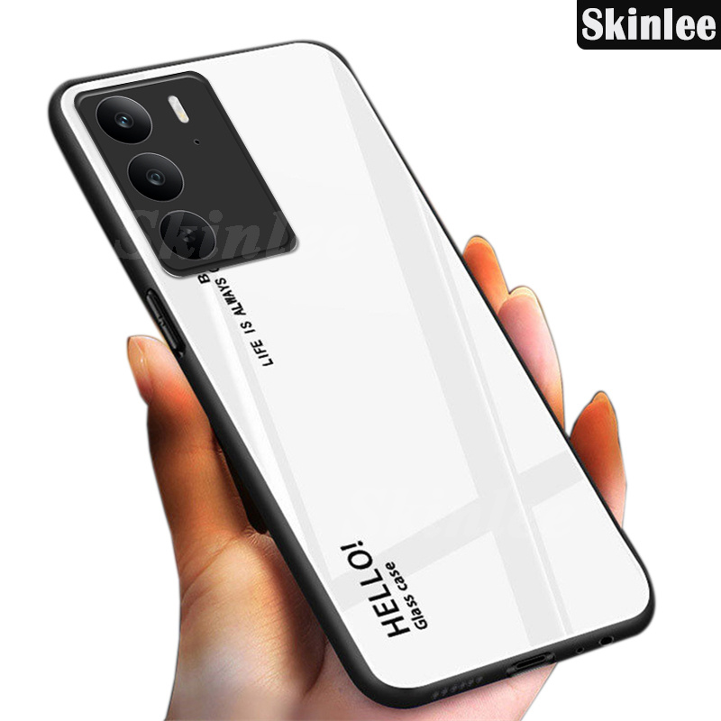 Phone case For Realme C75X Back cover Gradient Tempered Glass Protector Mirror Hard Cover For Realme C75 Cover cases.