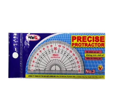 Thước vẽ kỹ thuật, Thước đo độ, Protractor Ruler No8-Dụng cụ vẽ Tâm Tâm
