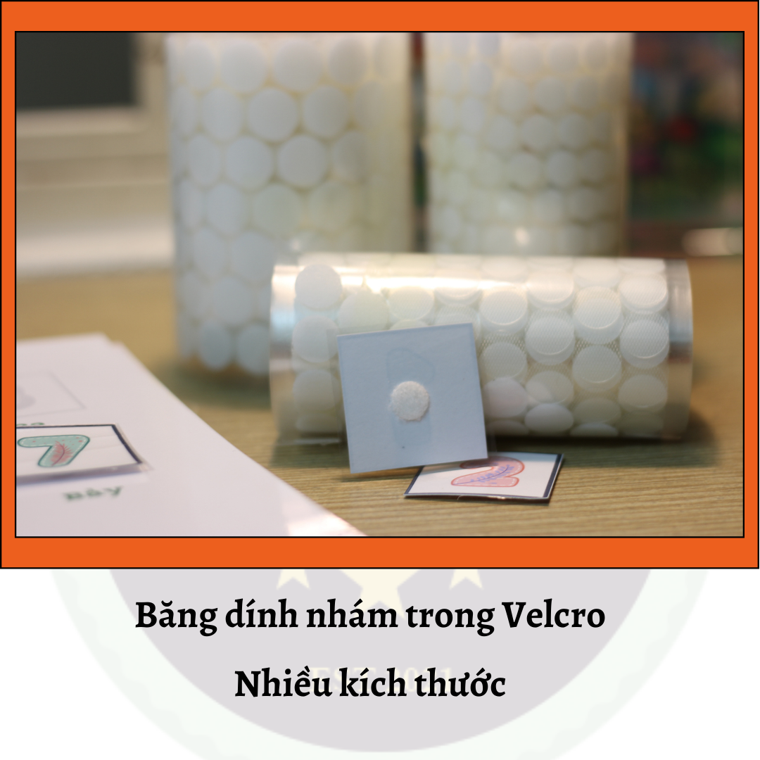 Băng Velcro dính nhám gai trong suốt làm đồ handmade nhiều kích thước 1cm - 1,3cn - 1,5cm