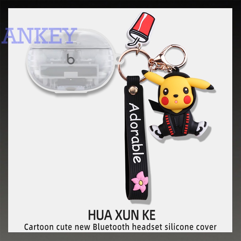 for Beats Studio Buds+ Case Transparent Protective silicone Cute Cartoon Covers Bluetooth Earphone Shell Headphone Portable