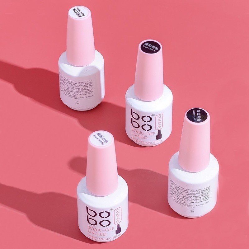 [HCM]Sơn Gel Bobo Đen, Trắng Và Đỏ - Chai 15ml