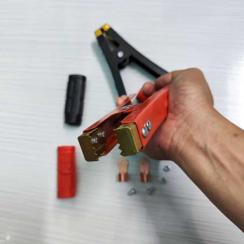 Kẹp bình acquy 500A, kẹp cá sấu bộ 2 chiếc (đỏ và đen)