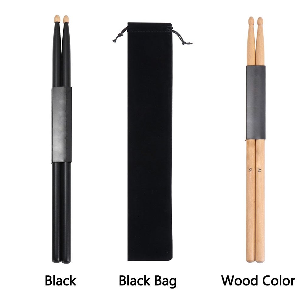 1 Pair New Drumsticks With Carrying Bag 5A Classic Drum Sticks Musical ...