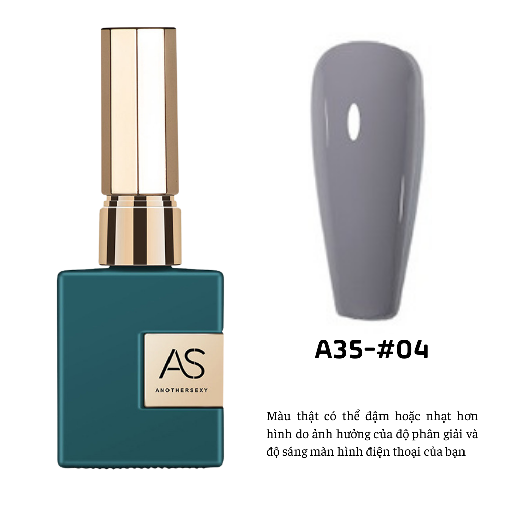 Sơn gel as 5 màu chai xanh lá sơn móng tay | đỏ hồng nâu cơ bản a35