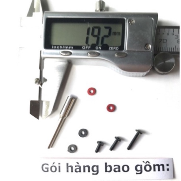 trục kẹp đĩa lỗ vít 2mm cán 3mm đa năng.
