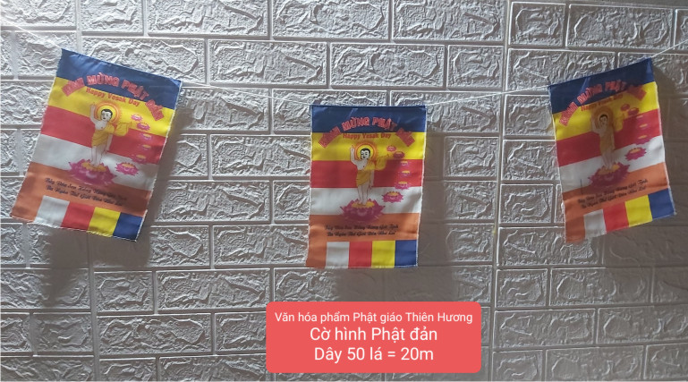 [HCM]Cờ dây Phật đản ( dây 50 lá )