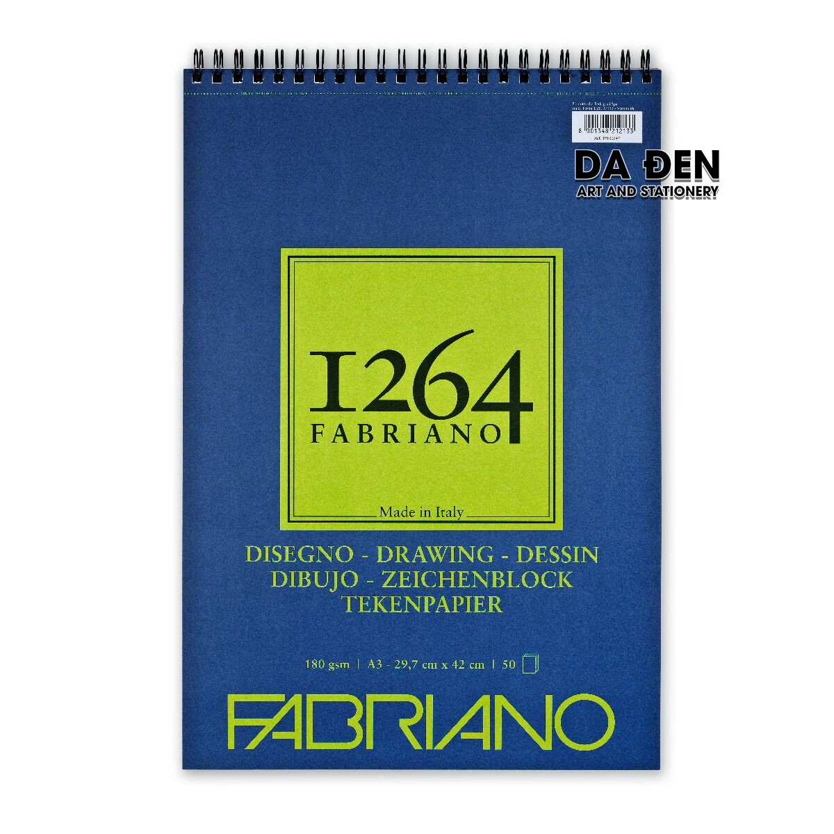 [DA ĐEN] Sổ Fabriano 1264 A5|A4|A3 180g/m²