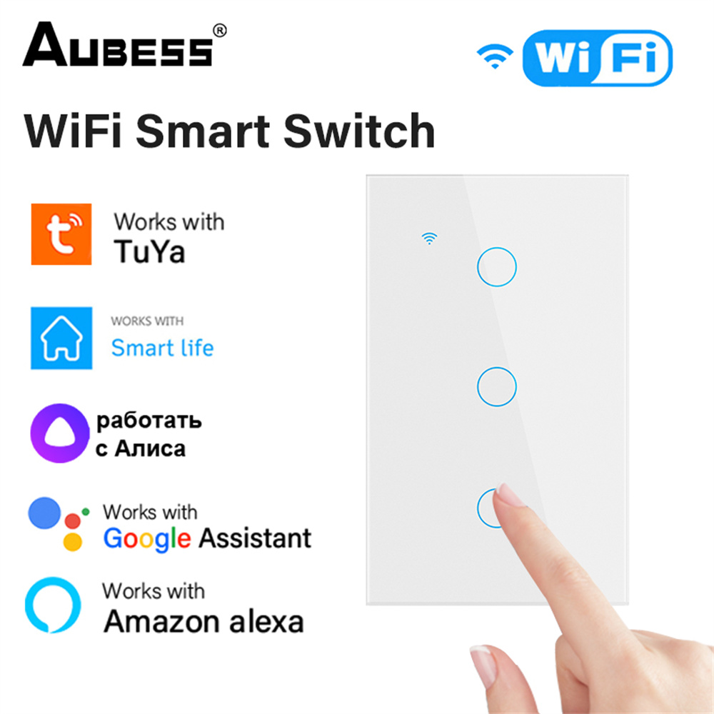 Suke graffiti công tắc thông minh Wi-Fi bảng điều chỉnh công tắc cảm ứng nút home treo tường không cháy chuyển đổi yêu cầu dây trung tính