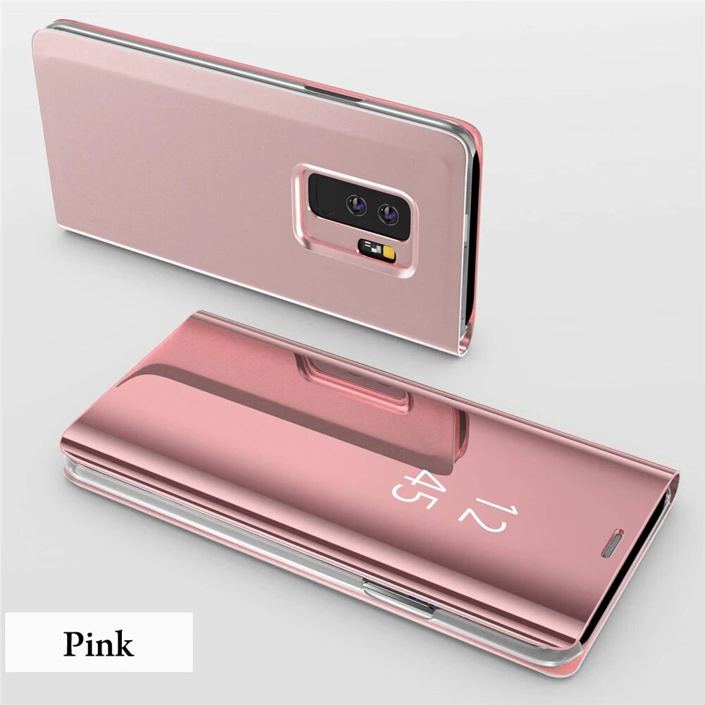 Luxury Smart Case For Samsung Galaxy S23 S22 S21 S20 S10E S9 S8 FE S10 Lite 5G Ultra Plus Mirror Leather Smart Flip Suppor Cover.