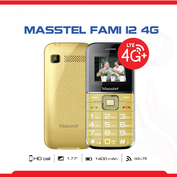 Điện thoại Masstel Fami 12 Mạng 4G ( Hàng chính hãng Full box)