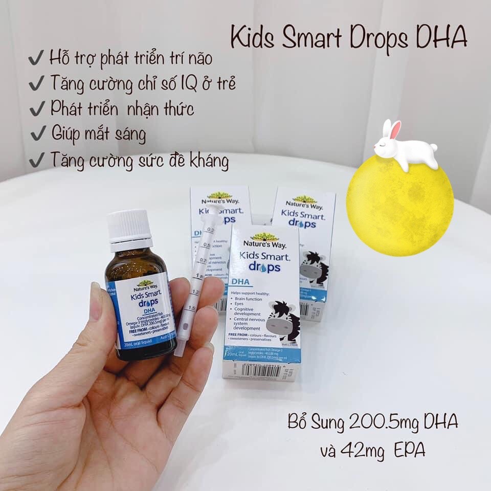 DHA Dạng Giọt Nature’s Way Kids Smart Drops, 20ml ( Hàng chuẩn Úc)