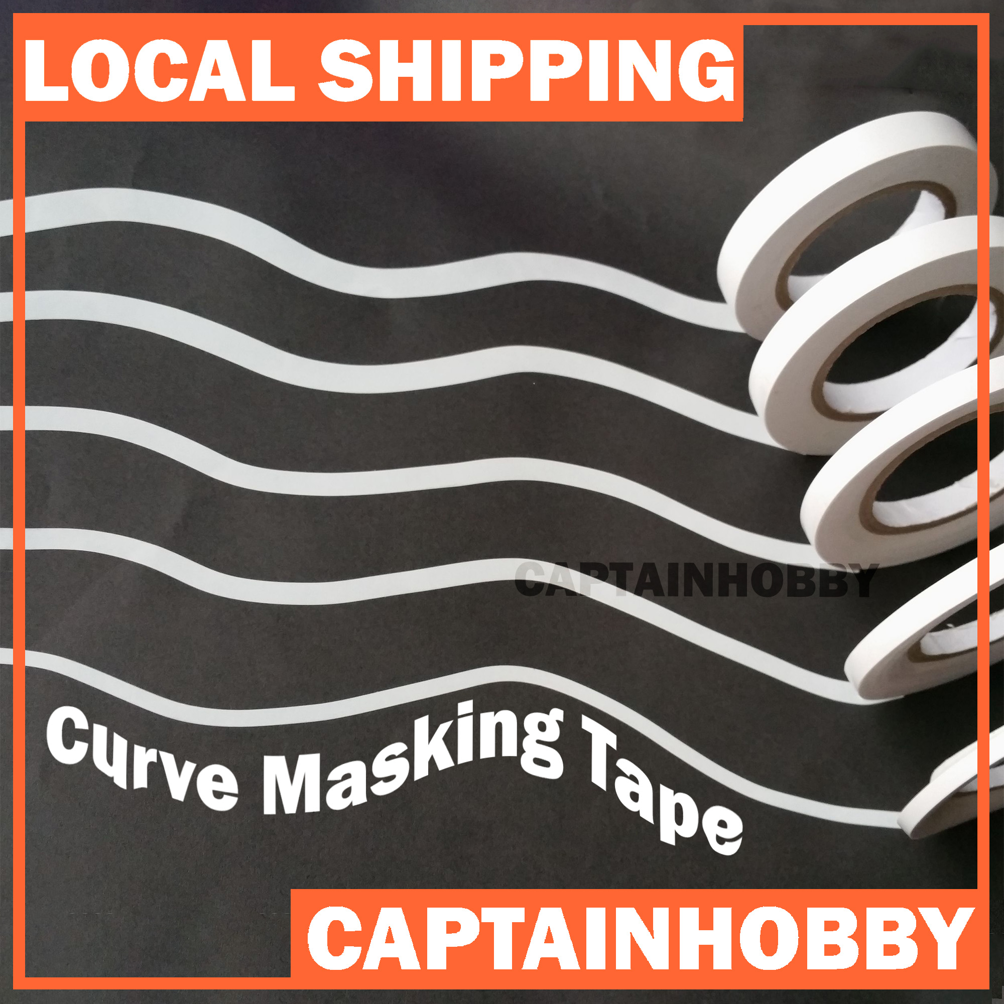 Masking Tape for Curves by Manwah for Airbrushing Hand Brushing