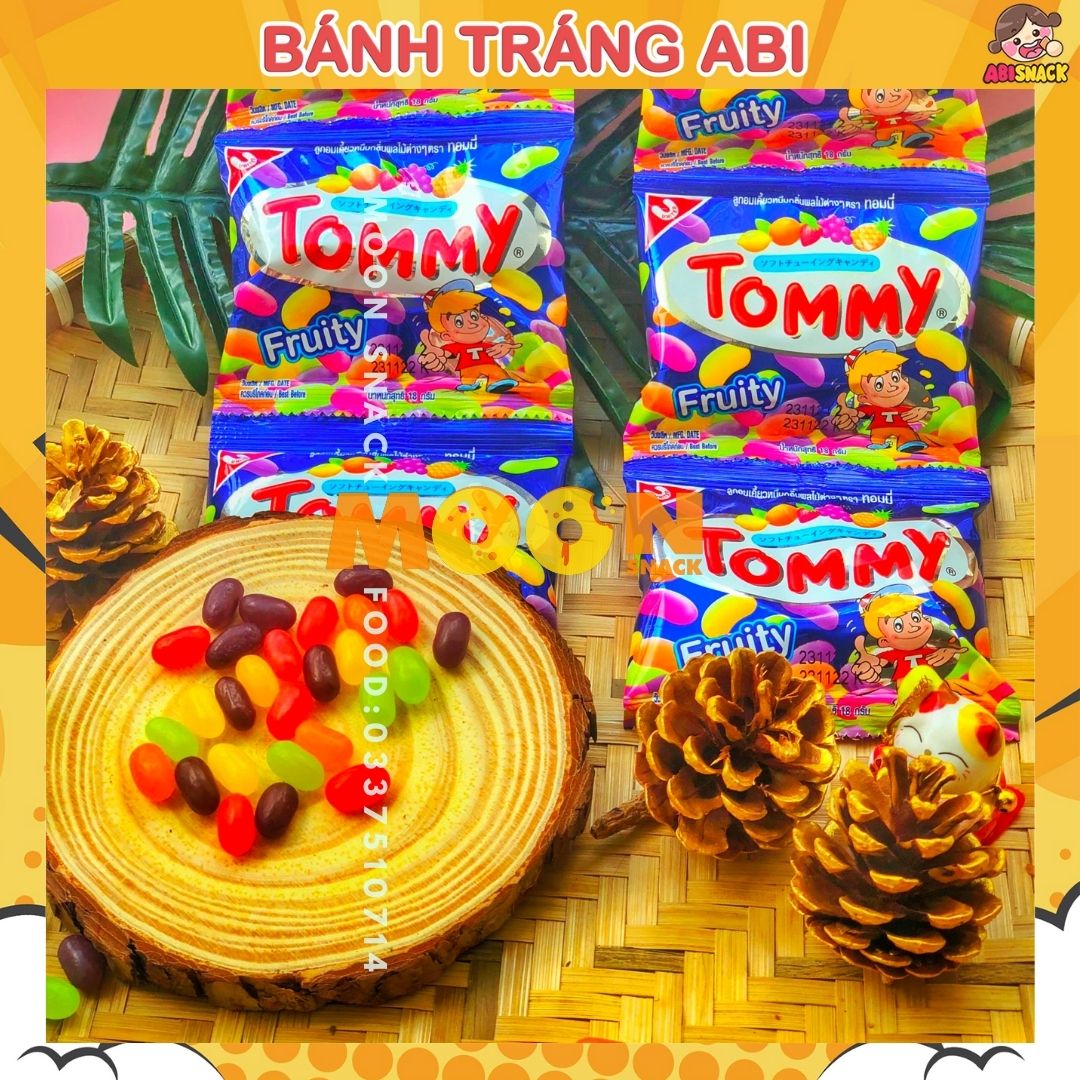 Lẻ 1 gói kẹo dẻo trái cây tommy fruity nhập khẩu Thái Lan chua ngọt vị kích thích gói 18g