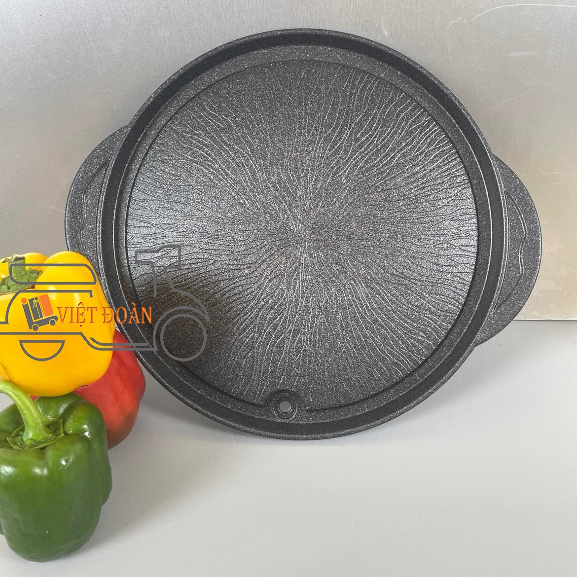 Chảo bít tết, bò né, vĩ nướng bbq - vân đá hoa cương chống dính . xuất xứ hàn quốc , an toàn tuyệt đối cho sức khoẻ người tiêu dùng